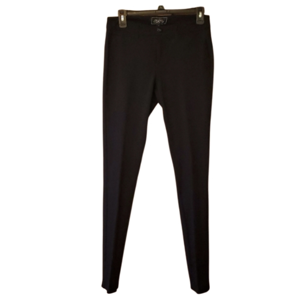 One 5 One Womans Black Stretch Jeggings with Bling Pockets Size 8